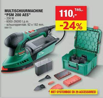 Hubo Multischuurmachine Psm 200 Aes aanbieding