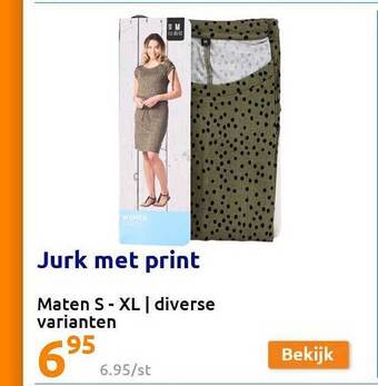 Action Jurk Met Print aanbieding