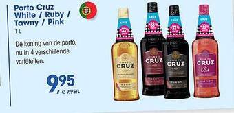 Prik en Tik Porto Cruz White- Ruby- Tawny - Pink aanbieding