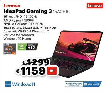 IT Resellers Lenovo Ideapad Gaming 3 15ach6 aanbieding