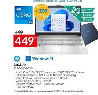 Selexion Hp Laptop aanbieding