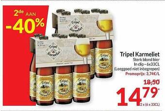 Intermarché Tripel Karmeliet Sterk Blond Bier aanbieding