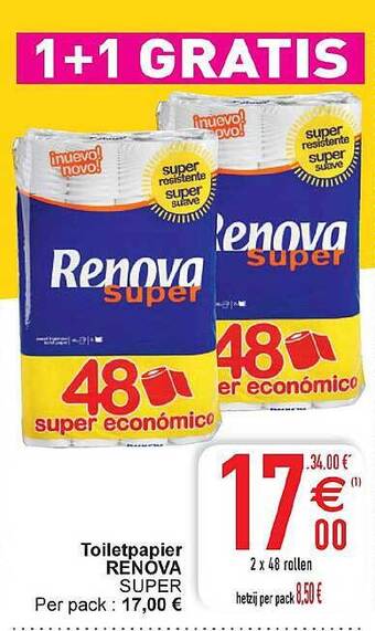 Cora Toiletpapier Renova aanbieding