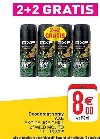 Cora Deodorant Spray Axe aanbieding