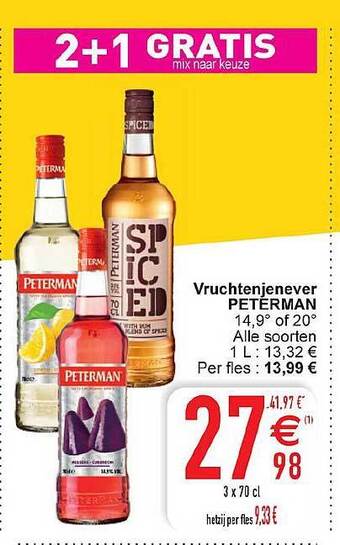 Cora Vruchtenjenever Peterman aanbieding
