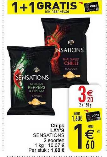 Cora Chips Lay's aanbieding