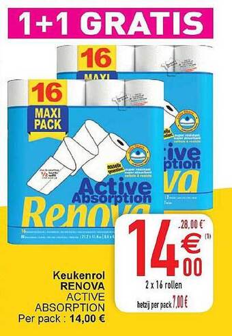 Cora Keukenrol Renova aanbieding