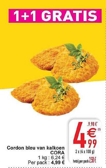 Cora Cordon Bleu Van Kalkoen aanbieding