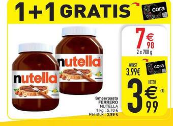 Cora Smeerpasta Ferrero aanbieding