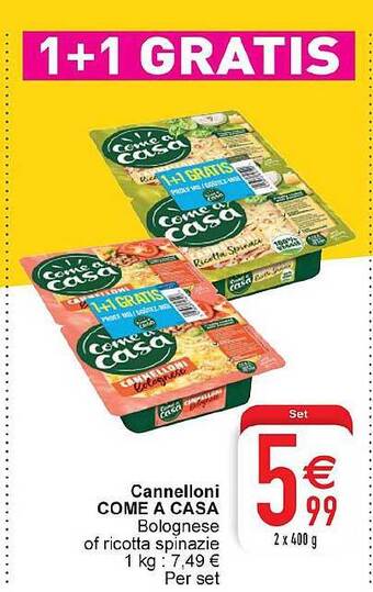 Cora Cannelloni Come A Casa aanbieding