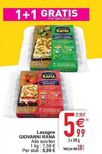 Cora Lasagne Giovanni Rana aanbieding