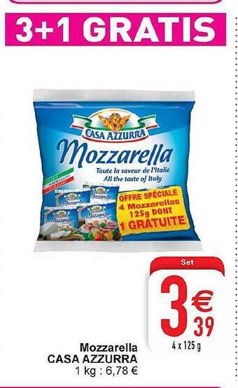 Cora Mozzarella Casa Azzurra aanbieding