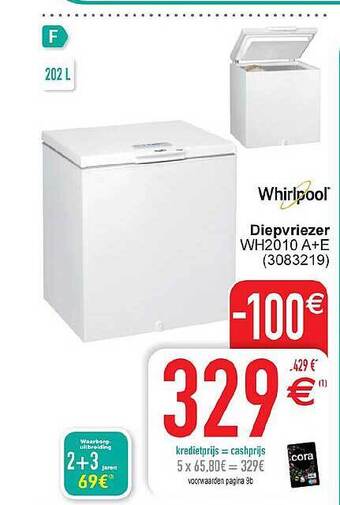 Cora Whirlpool Diepvriezer aanbieding