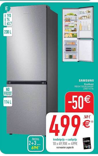 Cora Samsung Koelkast aanbieding