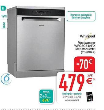 Cora Whirlpool Vaatwasser aanbieding