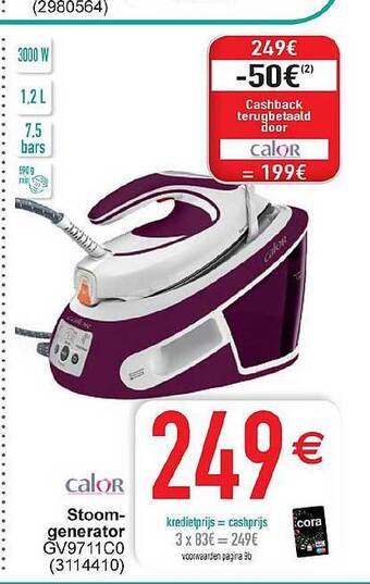 Cora Stoomgenerator aanbieding