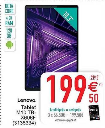 Cora Lenovo Tablet aanbieding