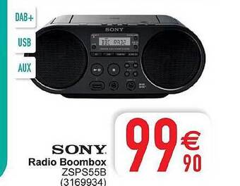 Cora Sony Radio Boombox aanbieding
