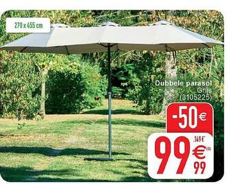 Cora Dubbele Parasol aanbieding