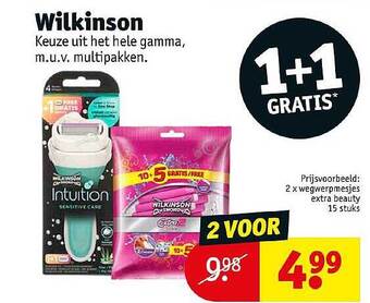 Kruidvat Wilkinson aanbieding