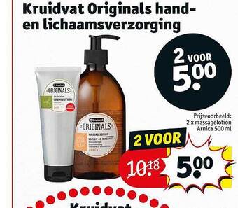 Kruidvat Kruidvat Originals Hand-en Lichaamsverzorging aanbieding