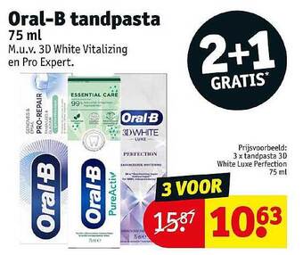 Kruidvat Oral-b Tandpasta aanbieding