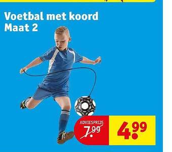 Kruidvat Voetbal Met Koord Maat 2 aanbieding