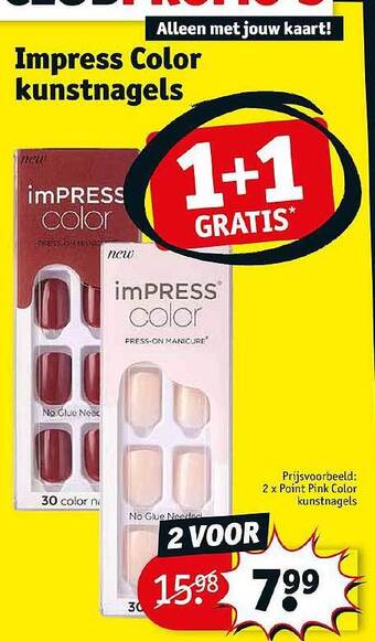 Kruidvat Impress Color Kunstnagels aanbieding