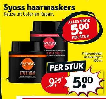 Kruidvat Syoss Haarmaskers aanbieding