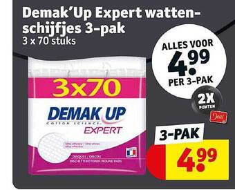 Kruidvat Demak'up Expert Watten-schijfjes 3-pak aanbieding