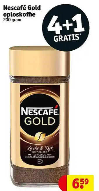 Kruidvat Nescafé Gold Oploskoffie 4+1 Gratis aanbieding