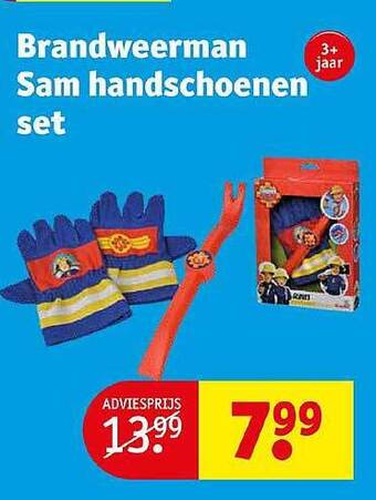Kruidvat Brandweerman Sam Handschoenen Set aanbieding