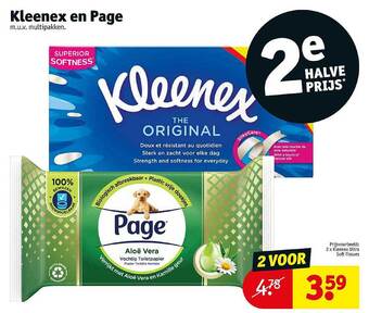 Kruidvat Kleenex En Page aanbieding