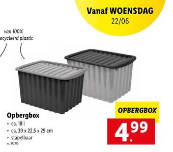 Lidl Opbergbox aanbieding