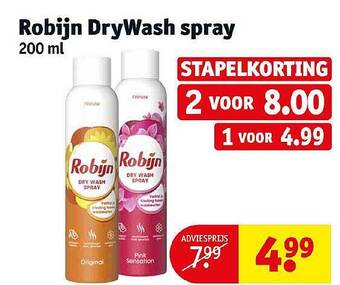 Kruidvat Robijn Drywash Spray aanbieding