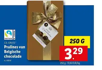 Lidl J.d. Gross Pralines Van Belgische Chocolade aanbieding