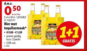 Lidl Bier Met Tequilasmaak aanbieding