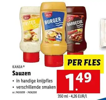 Lidl Kania Sauzen aanbieding