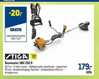 Makro Stiga Bosmaaier Sbc 252 D aanbieding