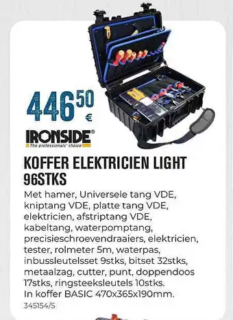 Meno Pro Ironside Koffer Elektricien Light 96stks aanbieding