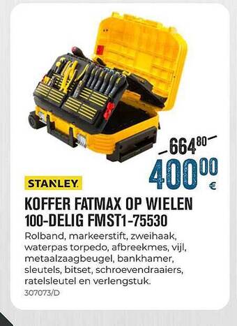 Stanley Koffer Fatmax Op Wielen 100-delig Fmst1-75530