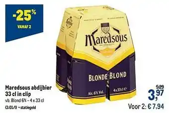 Maredsous abdijbier blond 33cl