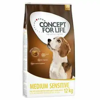 Zooplus 12kg Medium Sensitive Concept for Life Hondenvoer aanbieding
