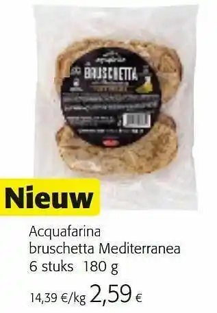 Colruyt Acquafarina bruschetta mediterranea aanbieding