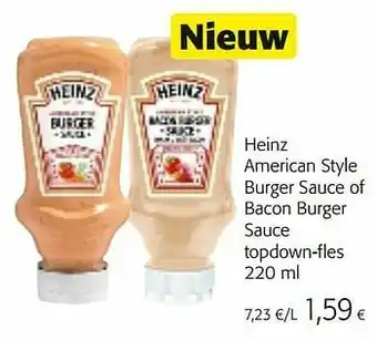 Colruyt Heinz american style burger sauce of bacon burger sauce topdown-fles aanbieding