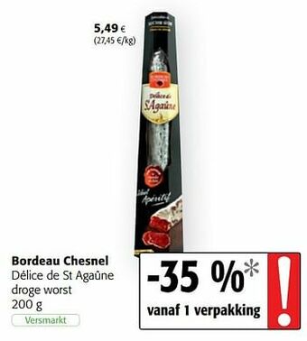 Bordeau chesnel délice de st agaûne droge worst