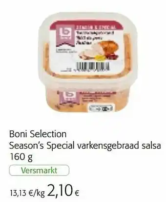Colruyt Boni selection season`s special varkensgebraad salsa aanbieding
