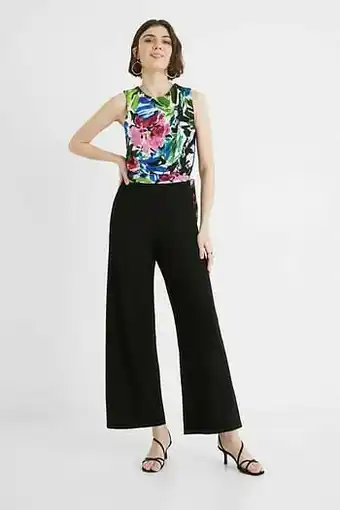 Desigual Lange jumpsuit met strik - BLACK - S aanbieding