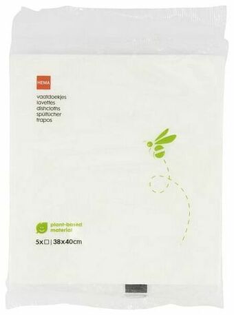 HEMA HEMA Vaatdoekjes Plantaardig 38x40 - 5 Stuks aanbieding