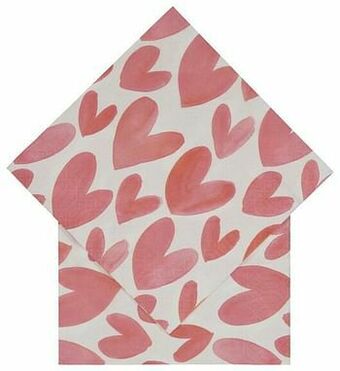 HEMA HEMA Servetten 33x33 Papier Hartjes - 20 Stuks aanbieding